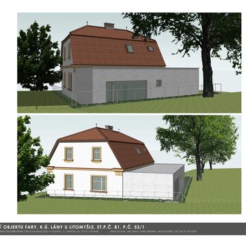 Litomyšl - Přístavba fary - kancelář a sborová místnost